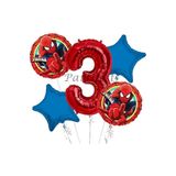 Parti Station Örümcek Adam 3 Yaş Balon Set Balon Folyo Set Konsept Doğum Günü Set Yaş Balon