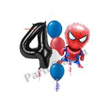 Parti Station Örümcek Adam 4 Yaş Balon Set Avengers Örümcek Adam Konsept Doğum Günü SiyahRakam Balon Set