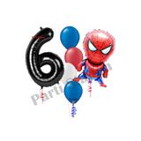 Parti Station Örümcek Adam 6 Yaş Balon Set Avengers Örümcek Adam Konsept Doğum Günü SiyahRakam Balon Set