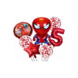 Parti Station Örümcek Adam Konsept 5 Yaş Balon Set Doğum Günü Set Yaş Balon Set