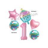 Parti Station Pastane Şeker Cupcake 1 Yaş Balon Set PSSEKER-3
