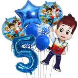 Parti Station Paw Patrol Ryder 5 Yaş Lacivert Balon Set Paw Patrol Ryder Konsept Doğum Günü Parti Balon Set