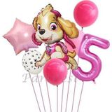 Parti Station Paw Petrol Folyo Set Paw Patrol Skye 5 Yaş Balon Set Konsept Doğum Günü Set Yaş Balon Set