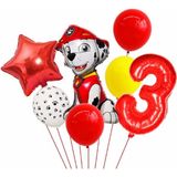 Parti Station Paw Petrol Pav Petrol Polis Köpek Marshall Yaş Balon Konsept Doğum Günü Set Yaş Balon Set - Çok Renkli - 3