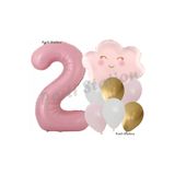 Parti Station Pembe Bulut 2 Yaş Balon Set PSPİNKBULUT-1