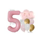 Parti Station Pembe Bulut 5 Yaş Balon Set PSPİNKBULUT-1