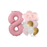Parti Station Pembe Bulut 8 Yaş Balon Set PSPİNKBULUT-1