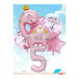 Parti Station Pembe Dinozor 5 Yaş Balon Set PSPİNKDİNO