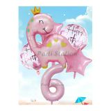 Parti Station Pembe Dinozor 6 Yaş Balon Set PSPİNKDİNO