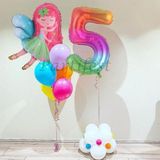 Parti Station Peri Kızı Balon Set Peri Kızı Folyo Balon Set Konsept Doğum Günü Set 5 Yaş Balon