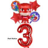 Parti Station Pjmasks Baykuş Kız 3 Yaş Konsept Doğum Günü Balon Set Pijamaskeliler Baykuş Kız Tema Parti Balon Set