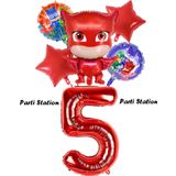 Parti Station Pjmasks Baykuş Kız 5 Yaş Konsept Doğum Günü Balon Set Pijamaskeliler Baykuş Kız Tema Parti Balon Set