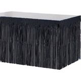 Parti Station Püsküllü Metalize Masa Eteği 70X300 cm Doğum Günü Süsü Altın Gümüş Siyah Pembe Mavi Mor Yeşil Kırmızı - 70 x 300 cm