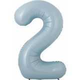 Parti Station Rakam Folyo Balon Bebek Mavisi Mavi 2 Yaş Balon 76 Cm Sayı Balon Uçan Balon Helyum Balon