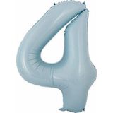 Parti Station Rakam Folyo Balon Bebek Mavisi Mavi 4 Yaş Balon 76 Cm Sayı Balon Uçan Balon Helyum Balon