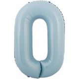 Parti Station Rakam Folyo Balon Bebek Mavisi Mavi Yaş Balon 76 cm Sayı Balon Uçan Balon Helyum Balon - Bebe Mavisi - 0