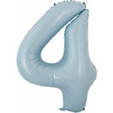 Parti Station Rakam Folyo Balon Bebek Mavisi Mavi Yaş Balon 76 cm Sayı Balon Uçan Balon Helyum Balon - Bebe Mavisi - 4