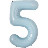 Parti Station Rakam Folyo Balon Bebek Mavisi Mavi Yaş Balon 76 cm Sayı Balon Uçan Balon Helyum Balon - Bebe Mavisi - 5