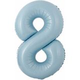 Parti Station Rakam Folyo Balon Bebek Mavisi Mavi Yaş Balon 76 cm Sayı Balon Uçan Balon Helyum Balon - Bebe Mavisi - 8