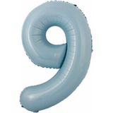 Parti Station Rakam Folyo Balon Bebek Mavisi Mavi Yaş Balon 76 cm Sayı Balon Uçan Balon Helyum Balon - Bebe Mavisi - 9