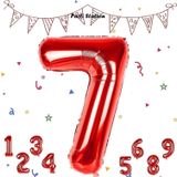 Parti Station Rakam Folyo Balon Kırmızı Rakam Balon Kırmızı 7 Yaş Balon 76 Cm Sayı Balon Uçan Balon Helyum Balon