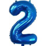 Parti Station Rakam Folyo Balon Lacivert Rakam Balon Mavi 2 Yaş Balon 76 Cm Sayı Balon Uçan Balon Helyum Balon