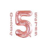 Parti Station Rakam Folyo Balon Rosegold 5 Yaş 76cm Helyum Balon
