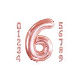 Parti Station Rakam Folyo Balon Rosegold 6 Yaş 76cm Helyum Balon
