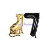Parti Station Safari Çita Siyah 7 Yaş Rakam Balon Set PSÇİTABSS