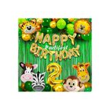 Parti Station Safari Hayvanlar 2 Yaş Folyo Balon Set PSSAFARİBLN1