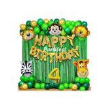 Parti Station Safari Hayvanlar 4 Yaş Folyo Balon Set PSSAFARİBLN1