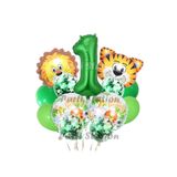 Parti Station Safari Jungle Yeşil Rakam 1 Yaş Balon Set PSSFRYSL1