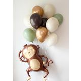 Parti Station Safari Konsept Maymun Balon Set Sevimli Maymun Balon Buketi Doğum Günü Monkey Balloon Set