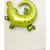 Parti Station Safari Konsept Timsah Folyo Balon Sevimli Timsah Konsept Doğum Günü Folyo Balon 1 Adet 85x40 cm