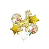 Parti Station Safari Konsept Zürafa Balon Set Zürafa Konsept Balon Buketi Giraffe Balloon Doğum Günü Balon Set