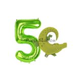 Parti Station Safari Timsah Yeşil 5 Yaş Doğum Günü Balon Set PSTİMSAHBSY