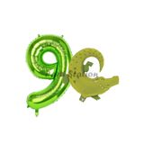 Parti Station Safari Timsah Yeşil 9 Yaş Doğum Günü Balon Set PSTİMSAHBSY