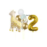 Parti Station Safari Zürafa 2 Yaş Doğum Günü Balon Set PSZURFA