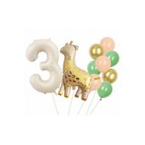 Parti Station Safari Zürafa 3 Yaş Doğum Günü Yıldızlı Balon Set PSZURAFA2BS