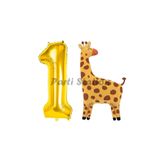 Parti Station Safari Zürafa Gold 1 Yaş Doğum Günü Balon Set PSZÜRAFABSG