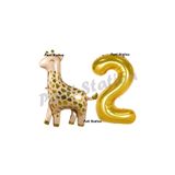 Parti Station Safari Zürafa Gold 2 Yaş Doğum Günü Balon Set PSZÜRO-3