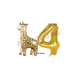 Parti Station Safari Zürafa Gold 4 Yaş Doğum Günü Balon Set PSZÜRO-3