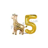 Parti Station Safari Zürafa Gold 5 Yaş Doğum Günü Balon Set PSZÜRO-3