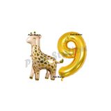 Parti Station Safari Zürafa Gold 9 Yaş Doğum Günü Balon Set PSZÜRO-3