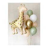 Parti Station Safari Zürafa Konsept Balon Set Sevimli Zürafa Balon Buketi Doğum Günü Giraffe Balon Set