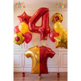 Parti Station Sarı Kırmızı Balon Set Sarı Kırmızı Yaş Balon Set Futbol Balon Set Doğum Günü Balon Set