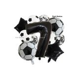 Parti Station Siyah Beyaz Futbol 7 Yaş Balon Set PSBJKFTBL