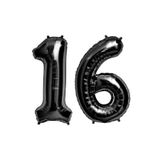 Parti Station Siyah Folyo Rakam 16 Yaş Balon 80cm PSSİYAH