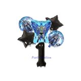 Parti Station Siyah Rakam Balonlu Yarasa Batman Konsept 1 Yaş Doğum Günü Parti Balon Set Batman Tema Parti Set