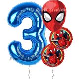 Parti Station Spiderman Örümcek Adam Konsept 3 Yaş Doğum Günü Balon Set Spiderman Parti Balonları Spiderman Tema